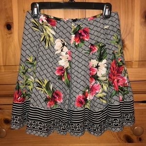 WHBM printed floral skirt